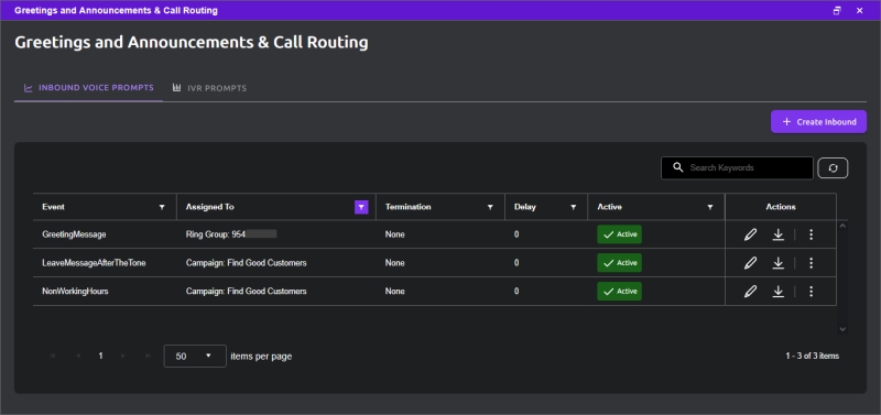 Greetings and Announcements & Call Routing