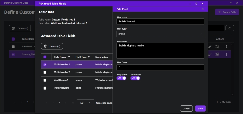 Custom Data