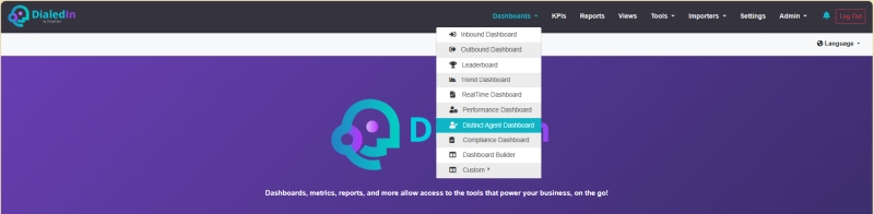 Distinct Agent Dashboard