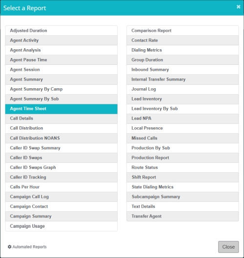 Agent Time Sheet