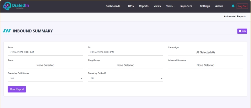 Inbound Summary