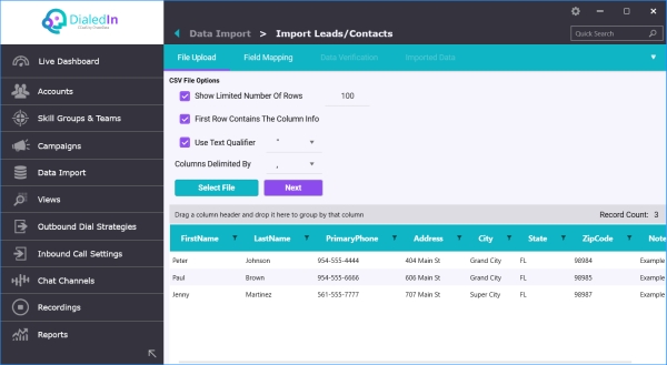 Contacts Import