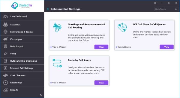 Inbound Call Settings